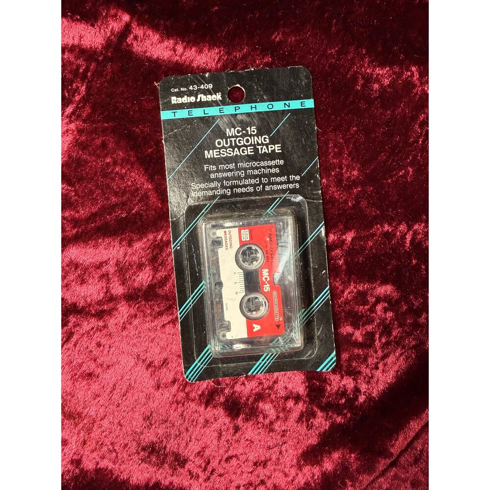 Vintage Analog Media - Radio Shack Microcassette - MC-15 Outgoing Message Tape